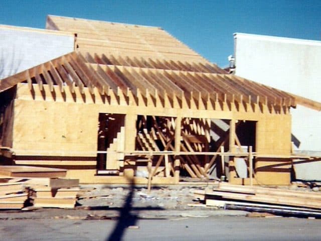 Construction on the Club addition in 1974